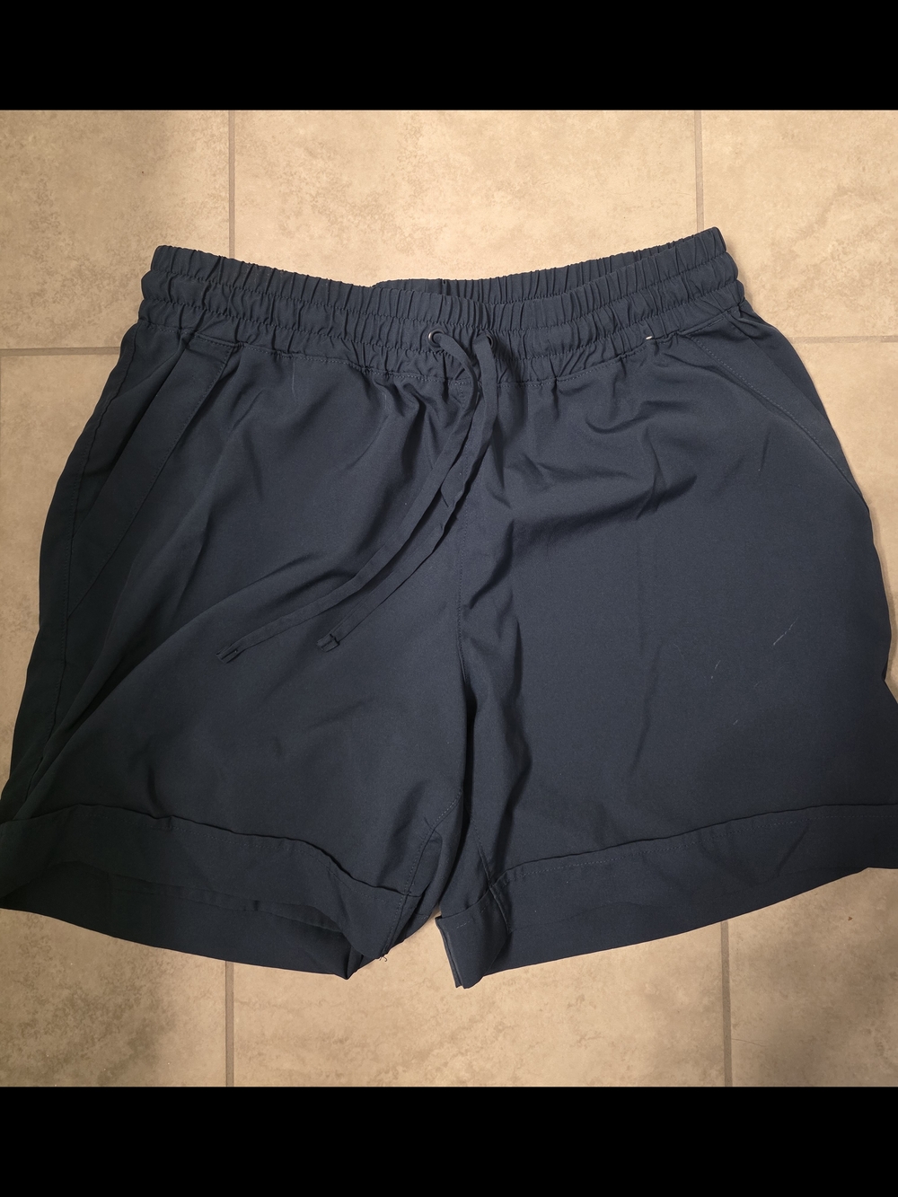 Mondetta Women's Navy Blue Drawstring Active Shorts Size M
